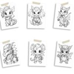 Dragon Coloring Pages with PLR bundle