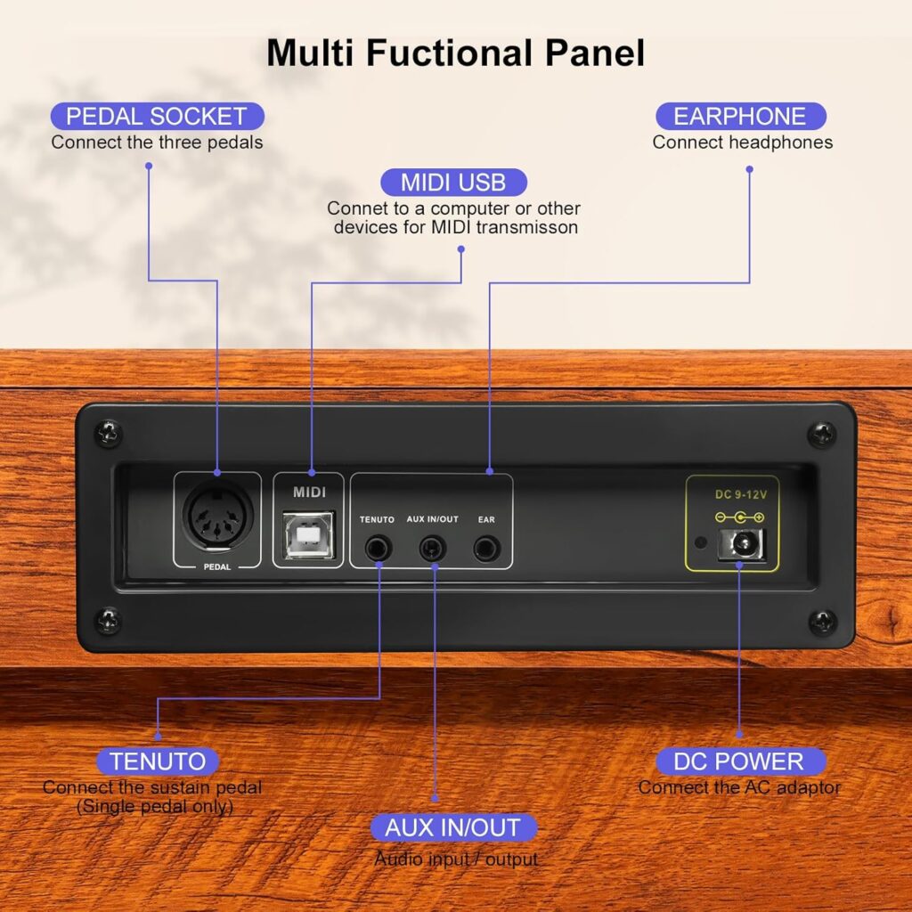 Vediya Digital Piano 88 Keys 800 Tones, 600 Rhythms library